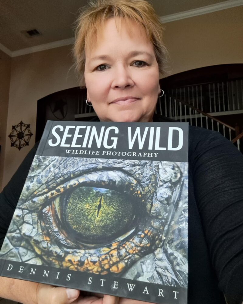 Reader sharing a close-up view of Seeing Wild